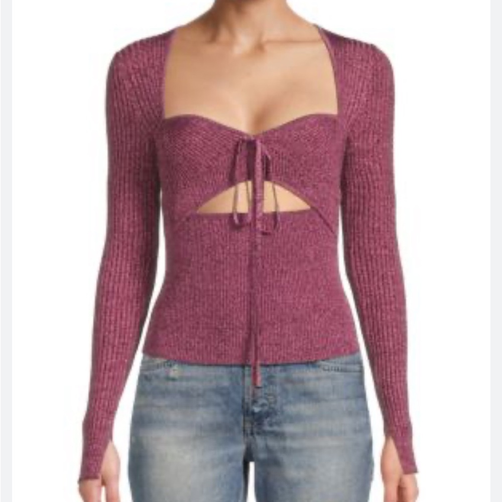Jonathan SIMKHAI Alexia Ribbed Knit Top RARE COLOR - Picture 3 of 3